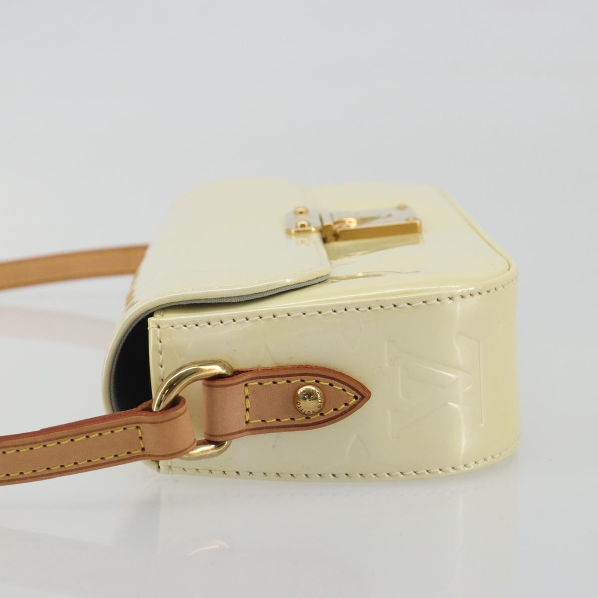 LOUIS VUITTON Monogram Vernis Malibu Street Bag Perle M91507 LV Auth 193921A