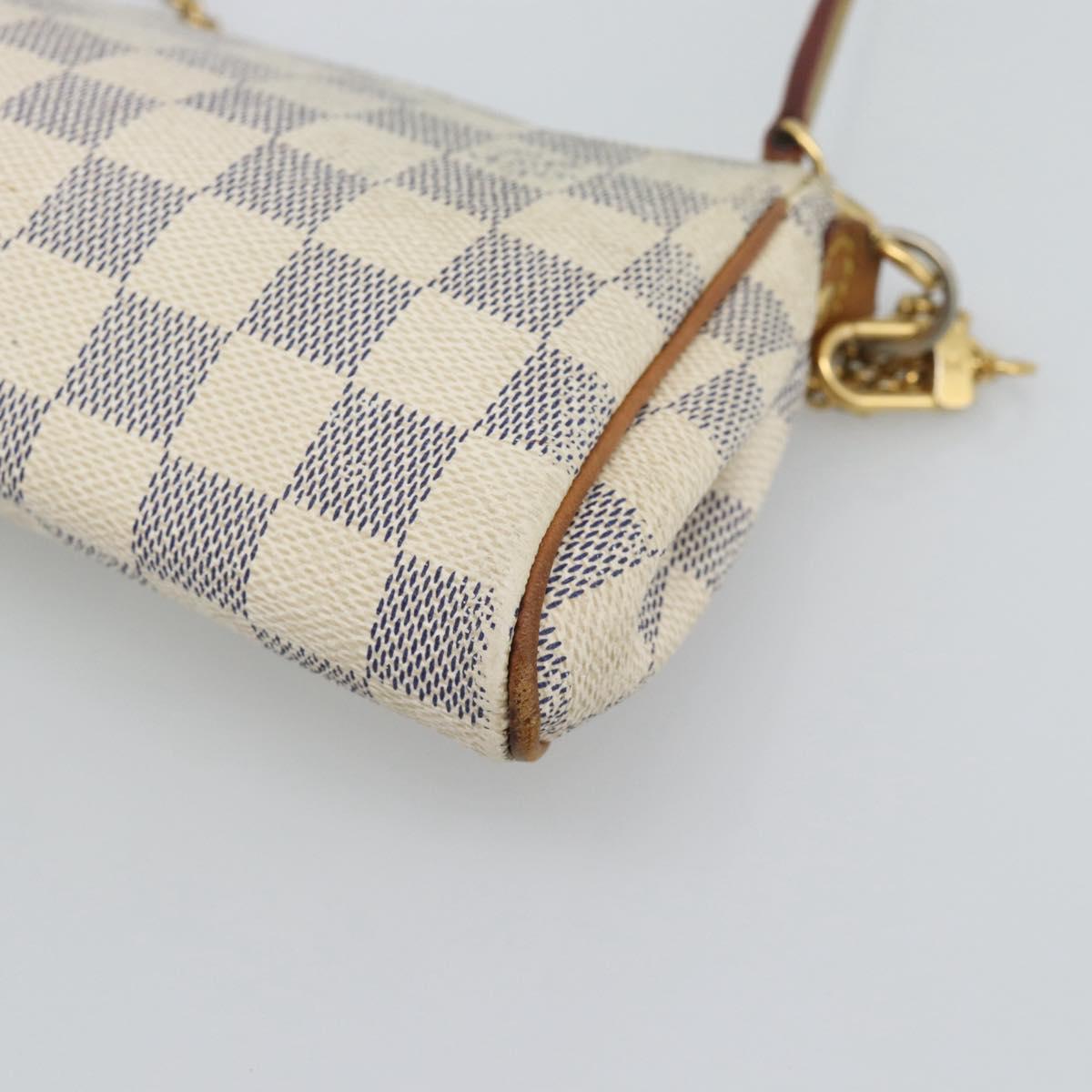 LOUIS VUITTON Damier Azur Eva Shoulder Bag 2way N55214 LV Auth 193922A