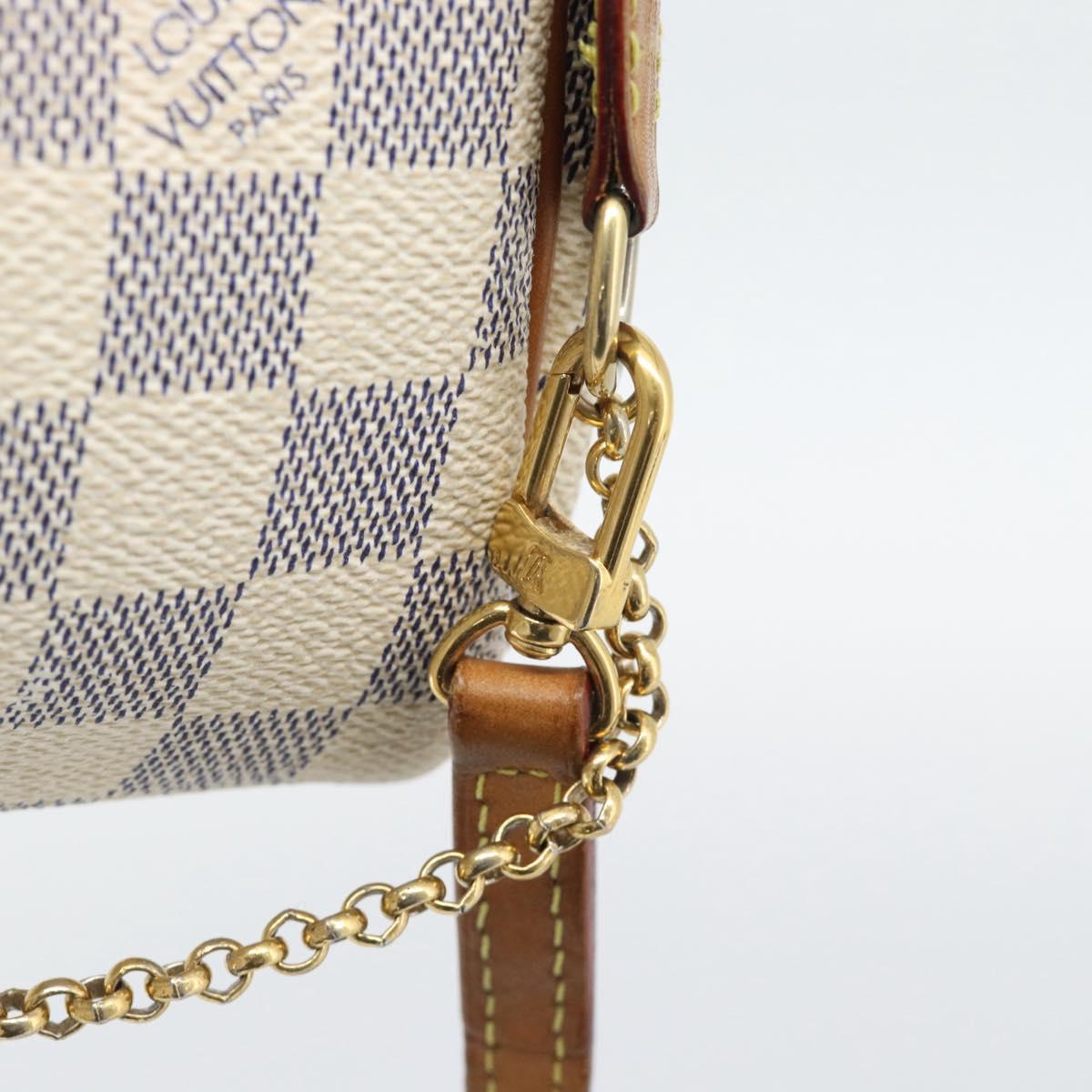 LOUIS VUITTON Damier Azur Eva Shoulder Bag 2way N55214 LV Auth 193922A
