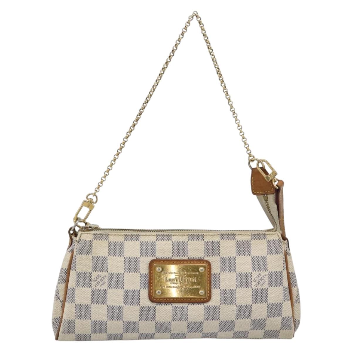 LOUIS VUITTON Damier Azur Eva Shoulder Bag 2way N55214 LV Auth 193922A