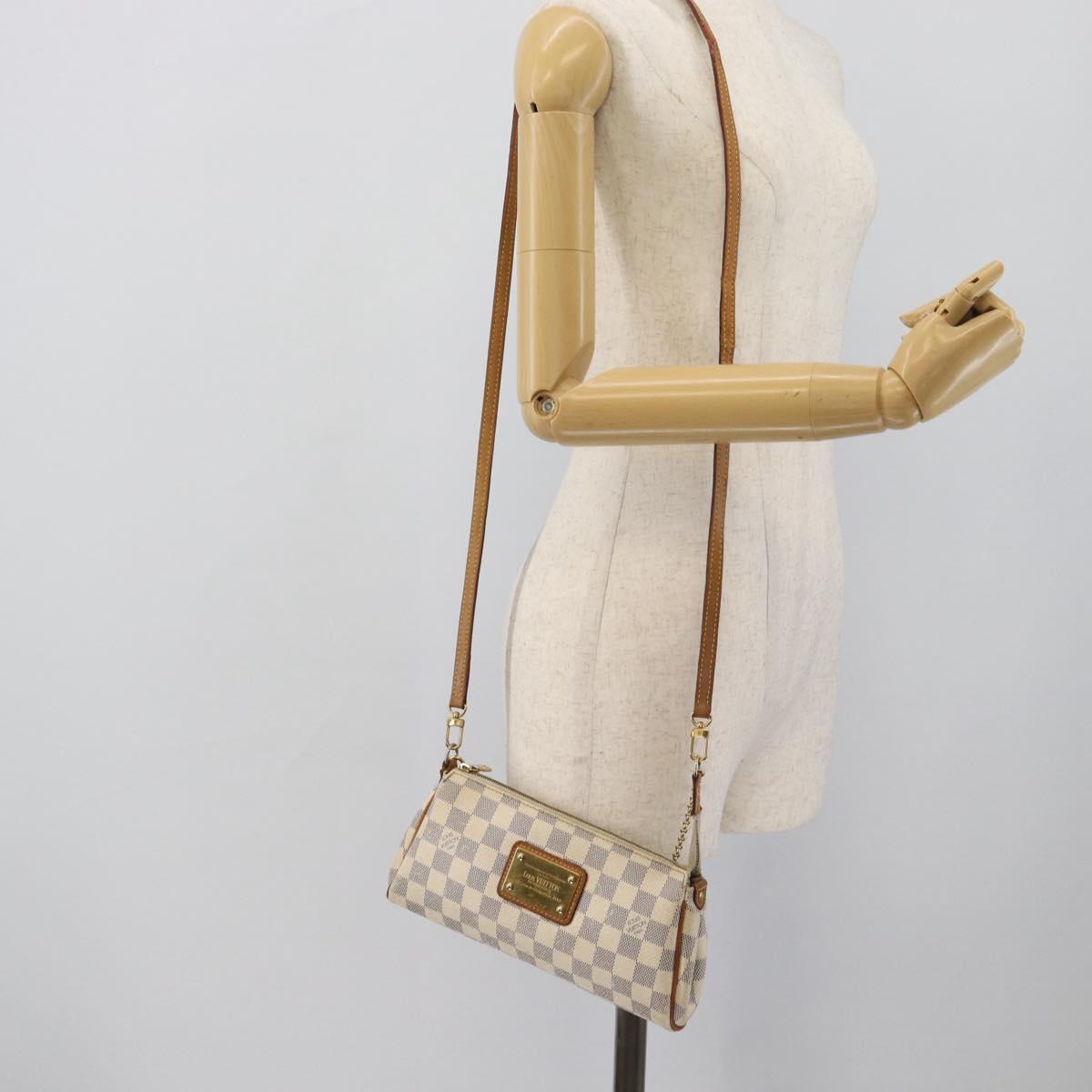 LOUIS VUITTON Damier Azur Eva Shoulder Bag 2way N55214 LV Auth 193922A