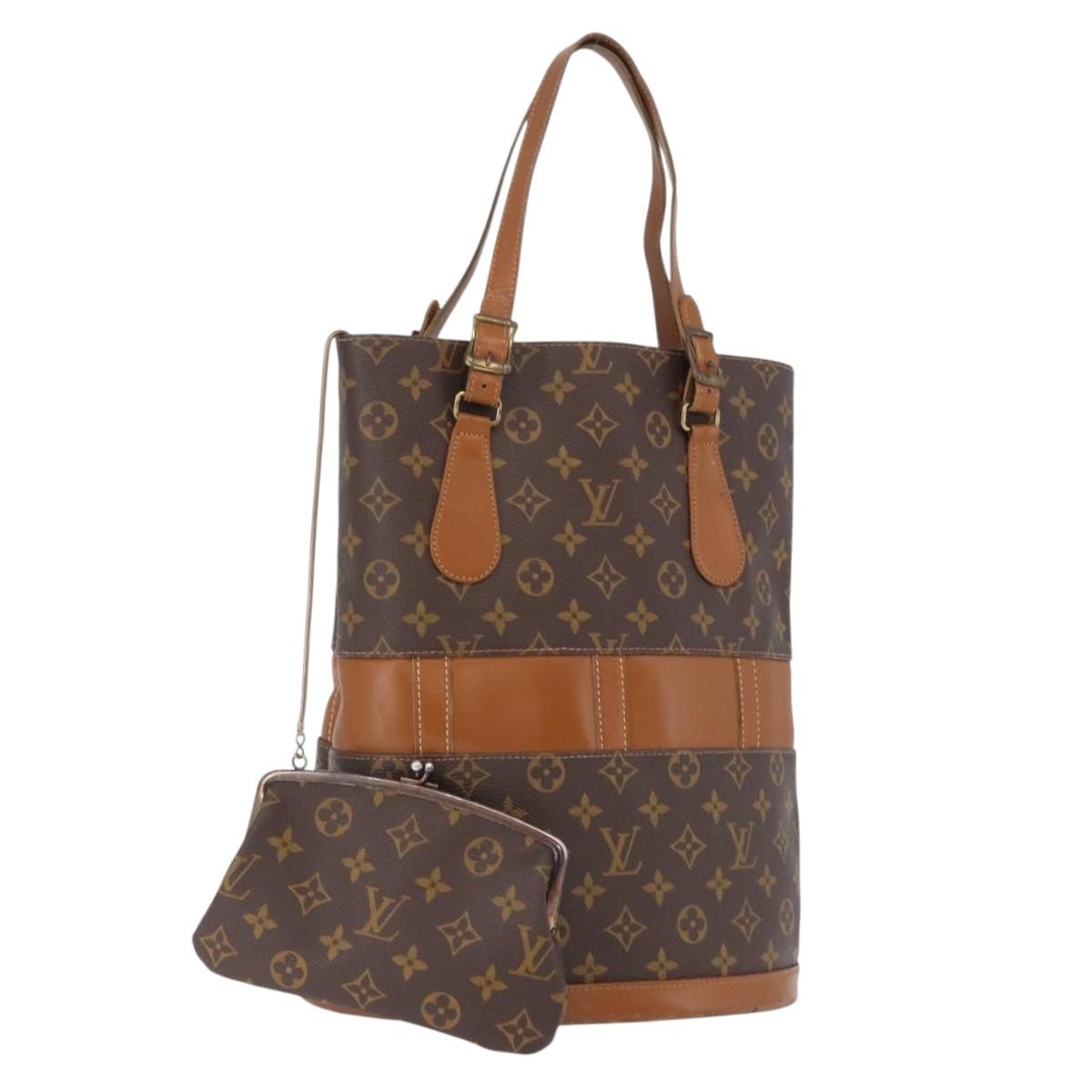 LOUIS VUITTON Monogram Bucket GM Shoulder Bag M42236 LV Auth 193925