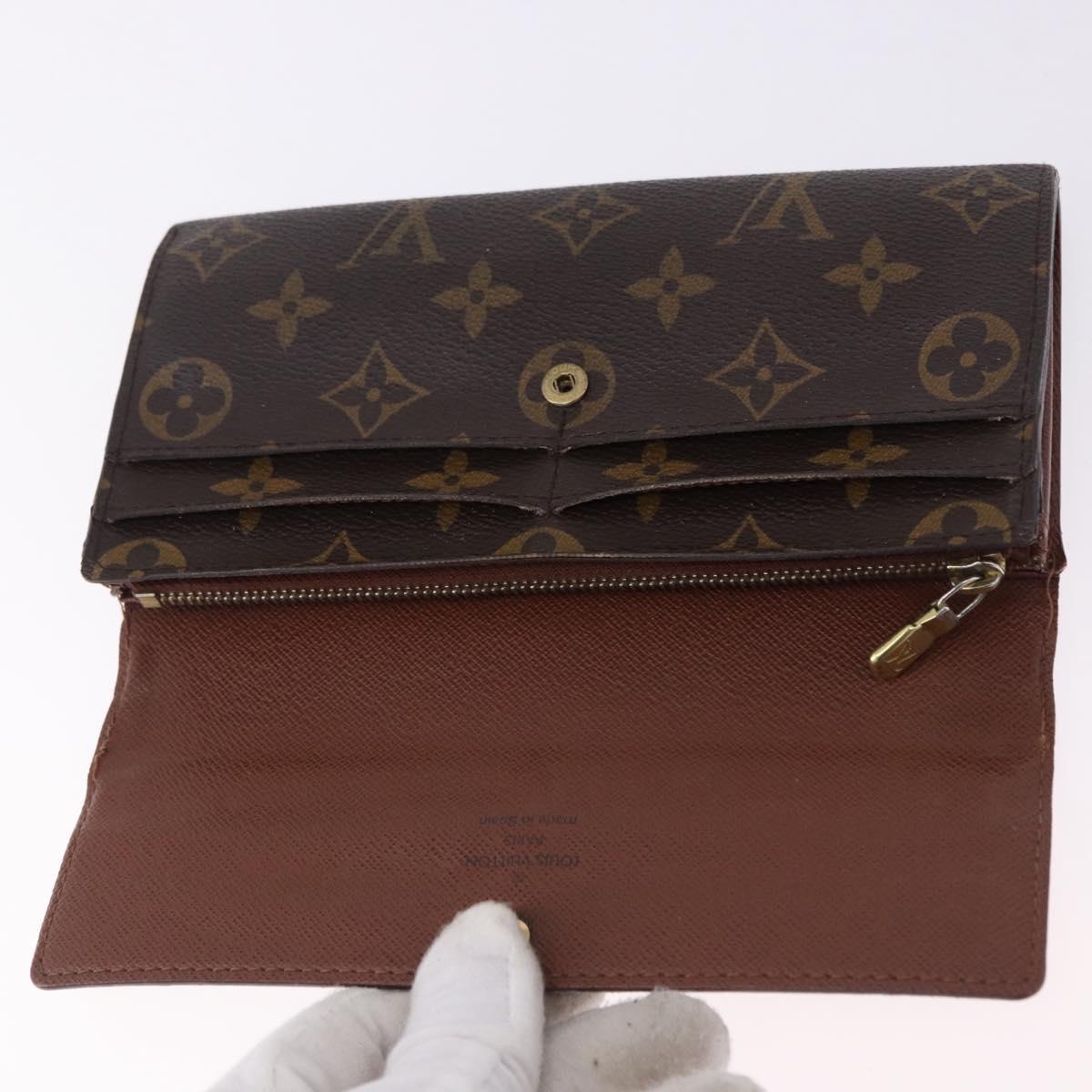 LOUIS VUITTON Monogram Portefeuille Sarah Long Wallet M61734 LV Auth 193930