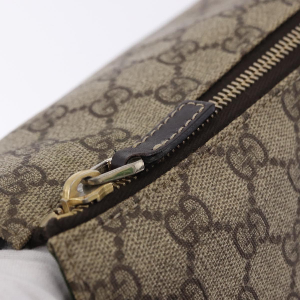 GUCCI GG Supreme Shoulder Bag PVC Beige Gold 201767 Auth 193950
