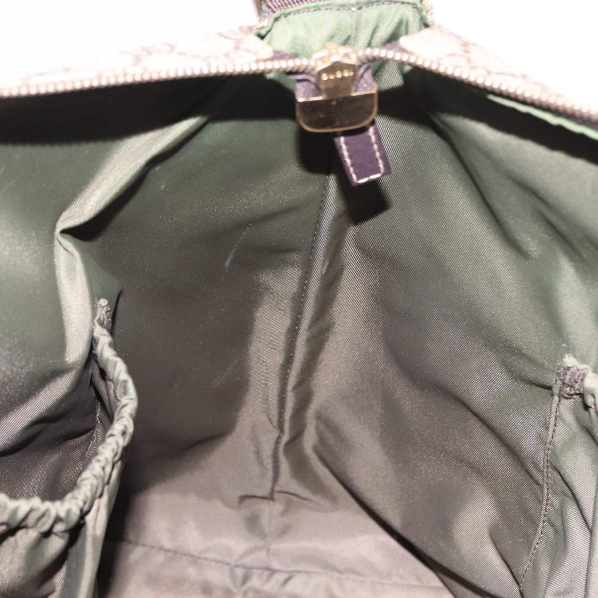 GUCCI GG Supreme Shoulder Bag PVC Beige Gold 201767 Auth 193950