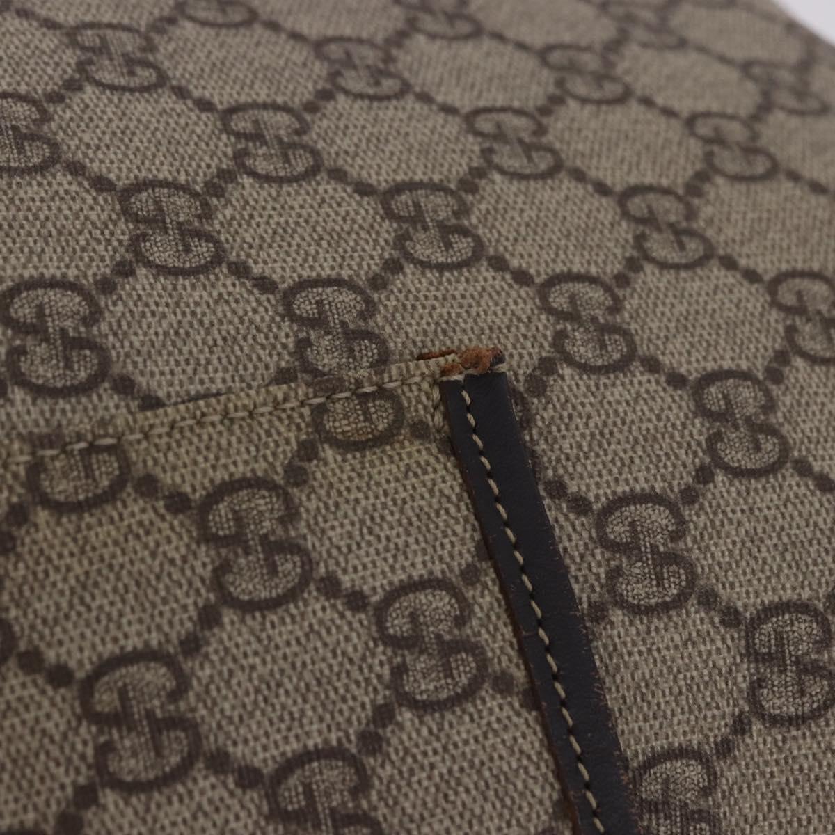 GUCCI GG Supreme Shoulder Bag PVC Beige Gold 201767 Auth 193950