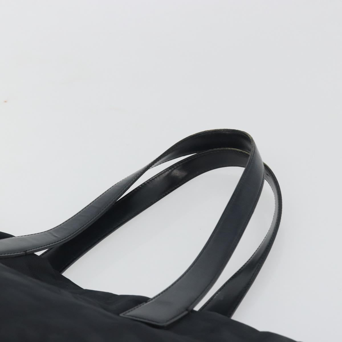 CHANEL New Travel Line Tote Bag Canvas Black Gold CC Auth 193956