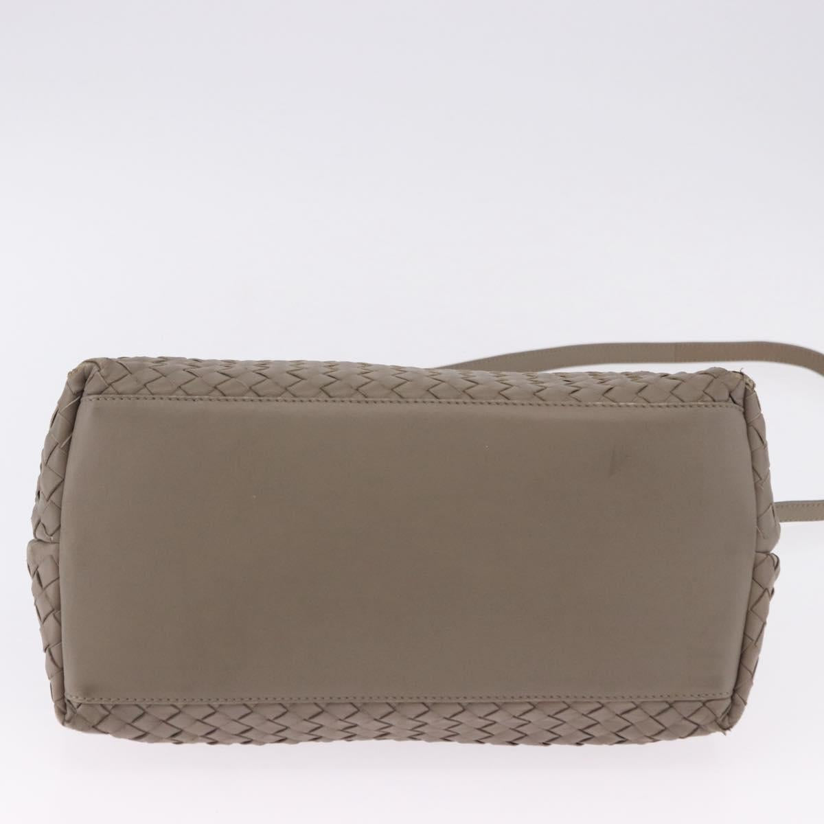 BOTTEGA VENETA INTRECCIATO Hand Bag Leather 2way Gray Auth 193957