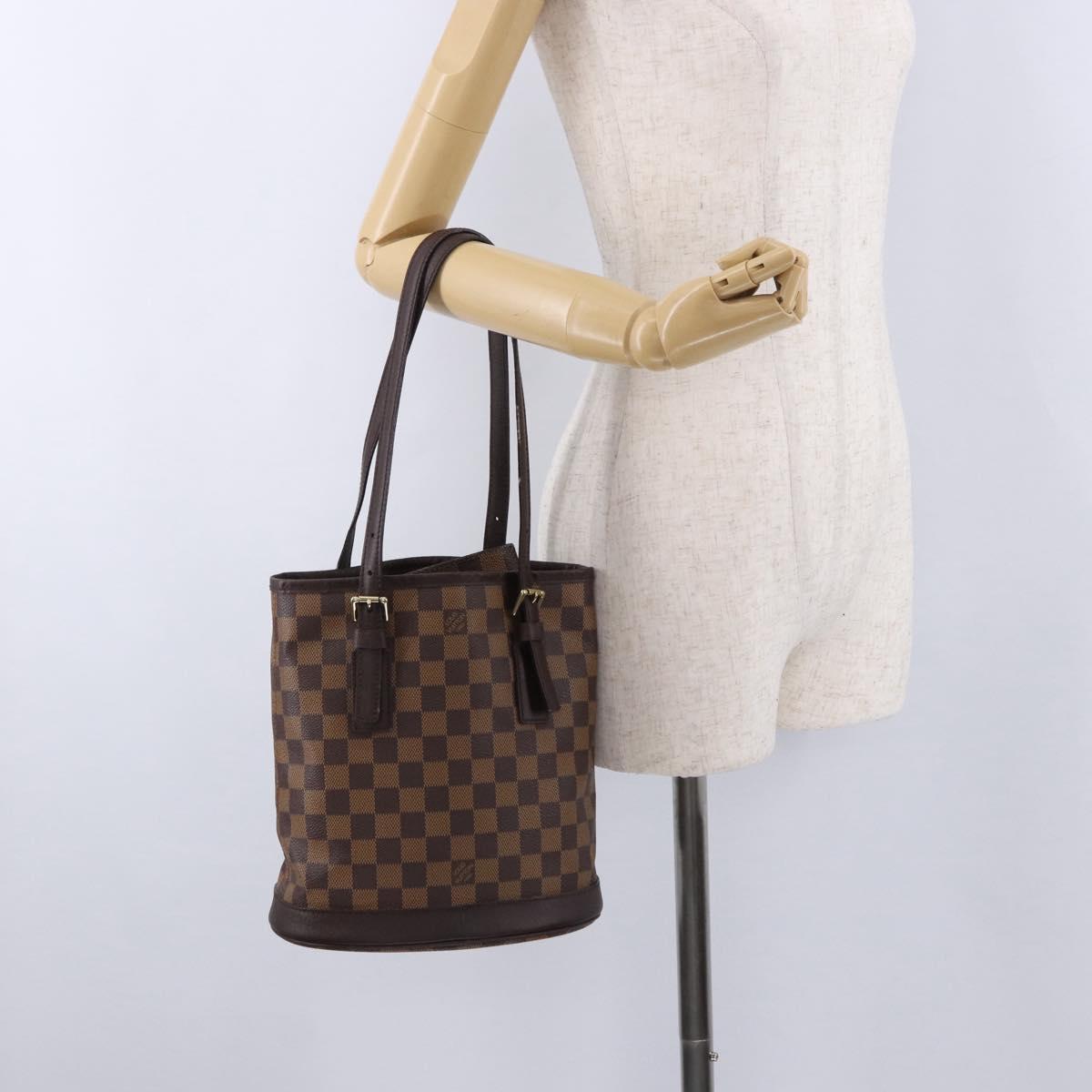 LOUIS VUITTON Damier Ebene Marais Shoulder Bag N42240 LV Auth 193965V