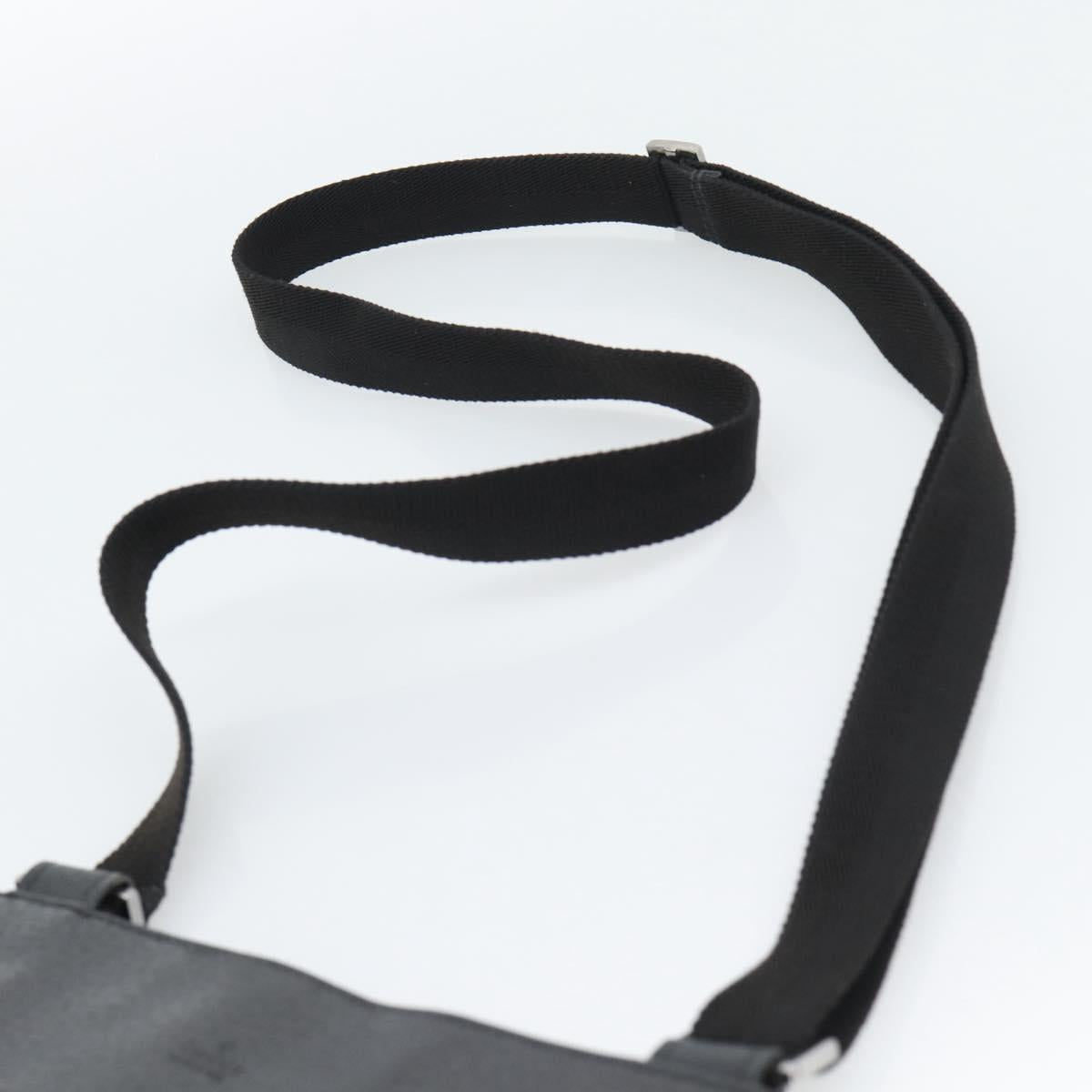 GUCCI GG Canvas Shoulder Bag Black Silver 27639 Auth 193967