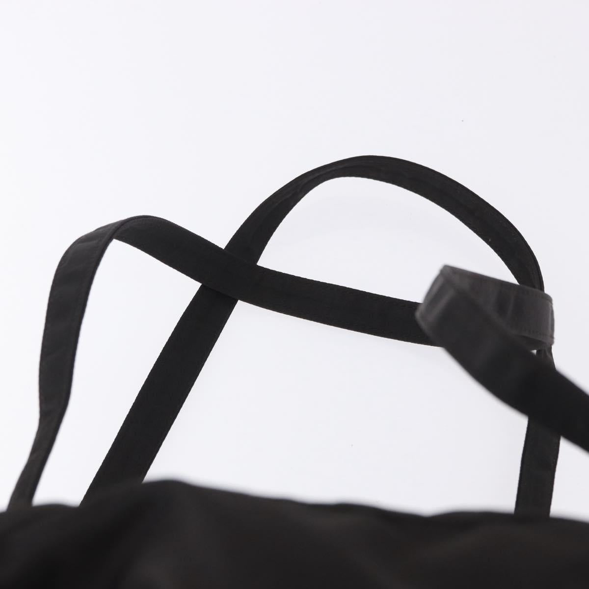PRADA Backpack Nylon Black Silver Auth 193971