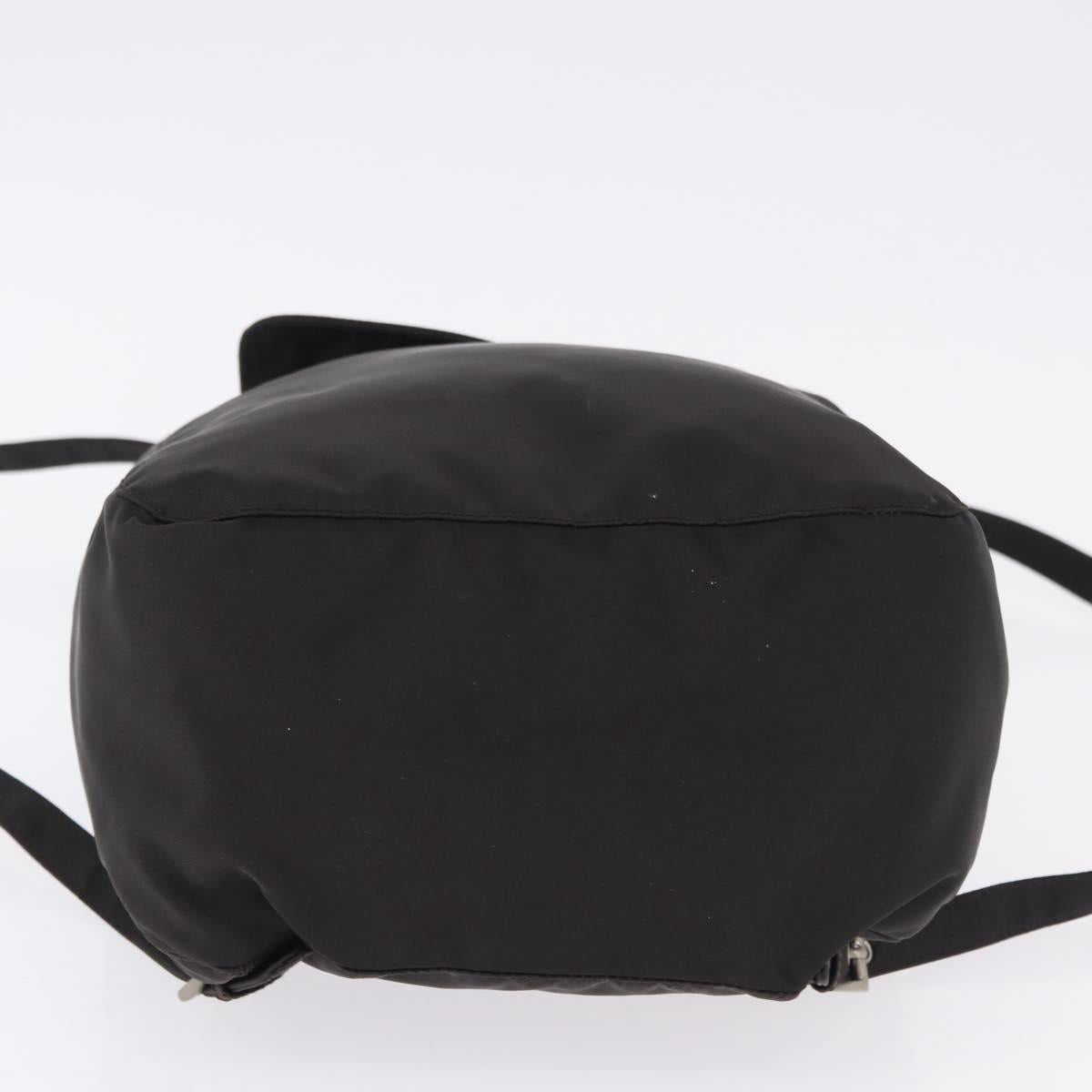 PRADA Backpack Nylon Black Silver Auth 193971
