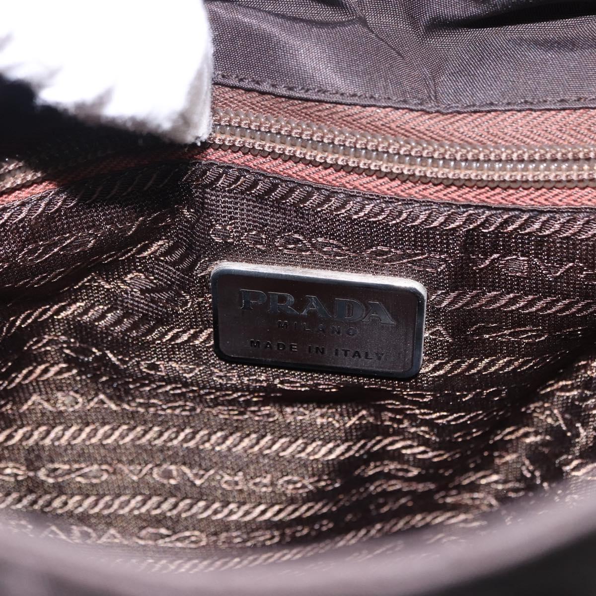 PRADA Backpack Nylon Black Silver Auth 193971