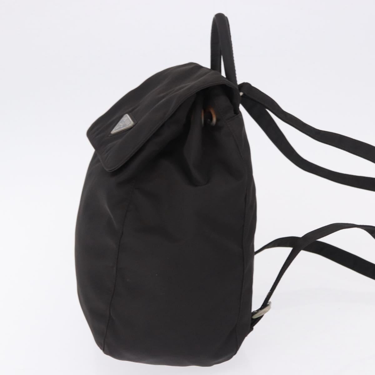 PRADA Backpack Nylon Black Silver Auth 193971