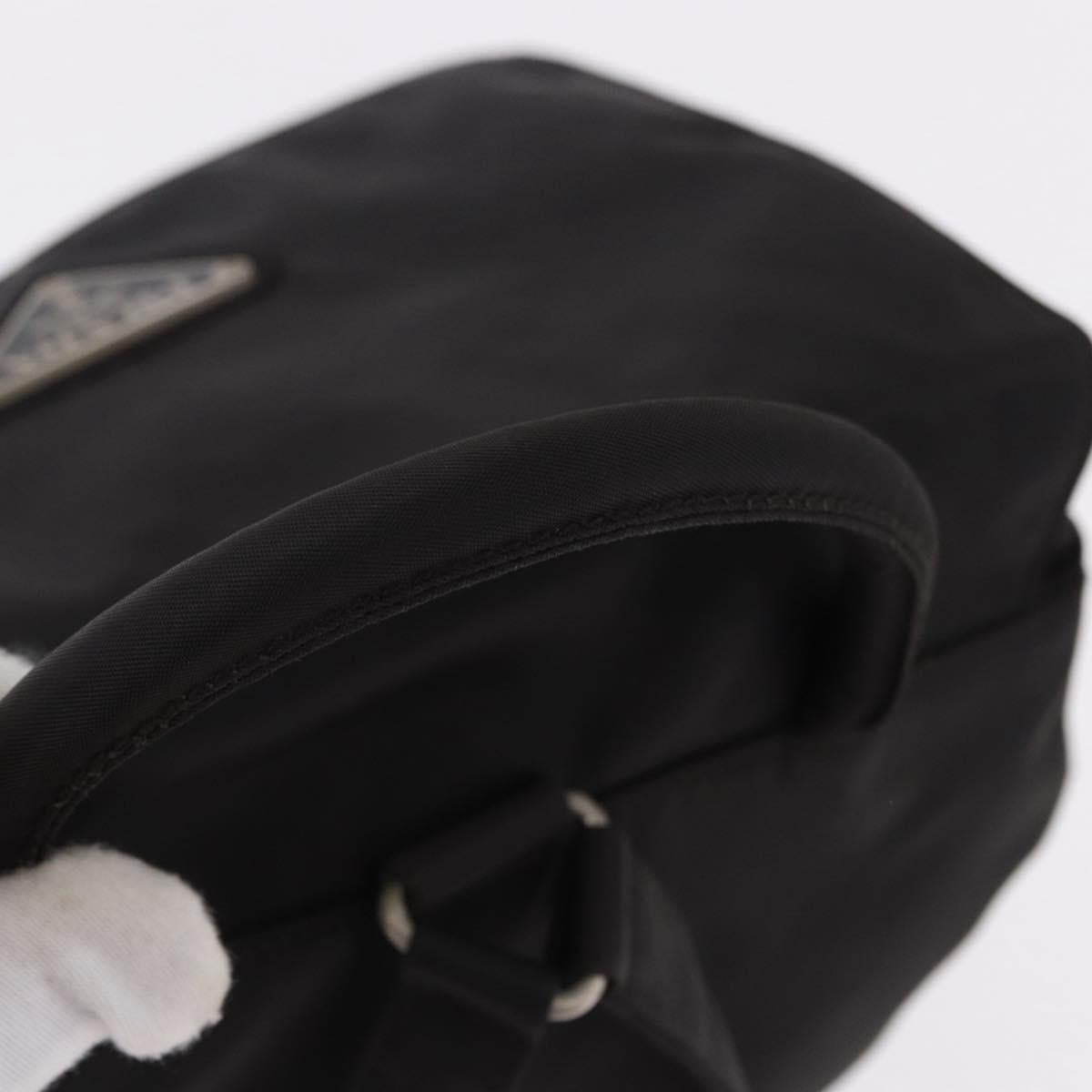 PRADA Backpack Nylon Black Silver Auth 193971