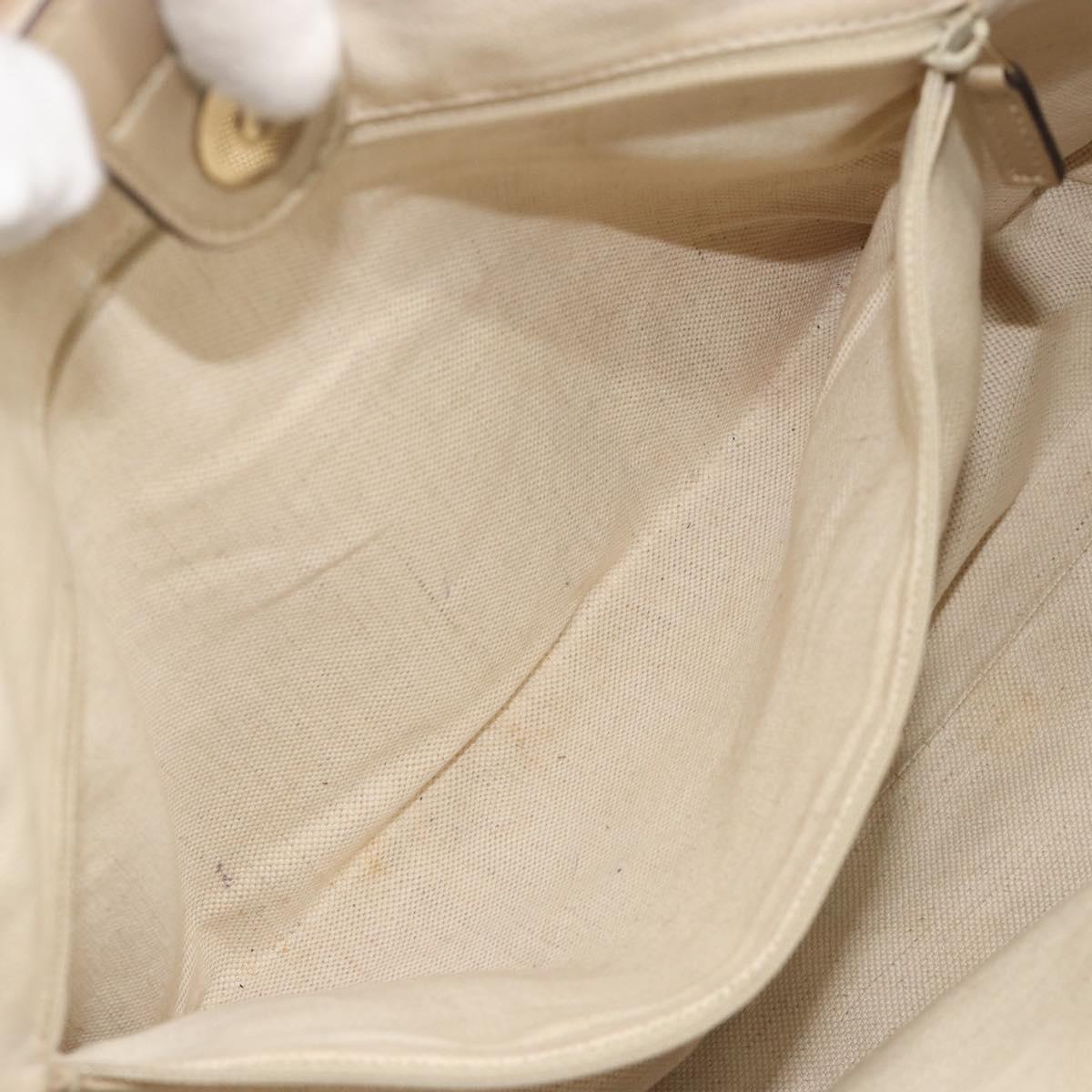 GUCCI GG Canvas Sukey Tote Bag Beige Gold 211944 Auth 193972A