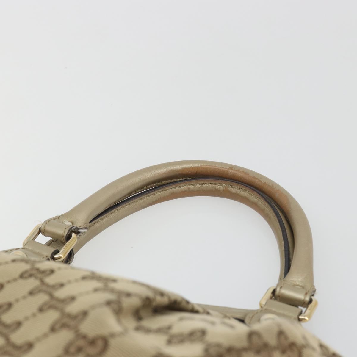 GUCCI GG Canvas Sukey Tote Bag Beige Gold 211944 Auth 193972A
