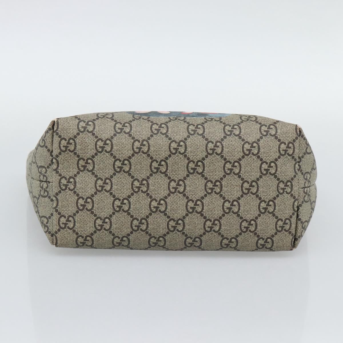 GUCCI GG Supreme Children's Hand Bag PVC Beige Silver 410812 Auth 193974