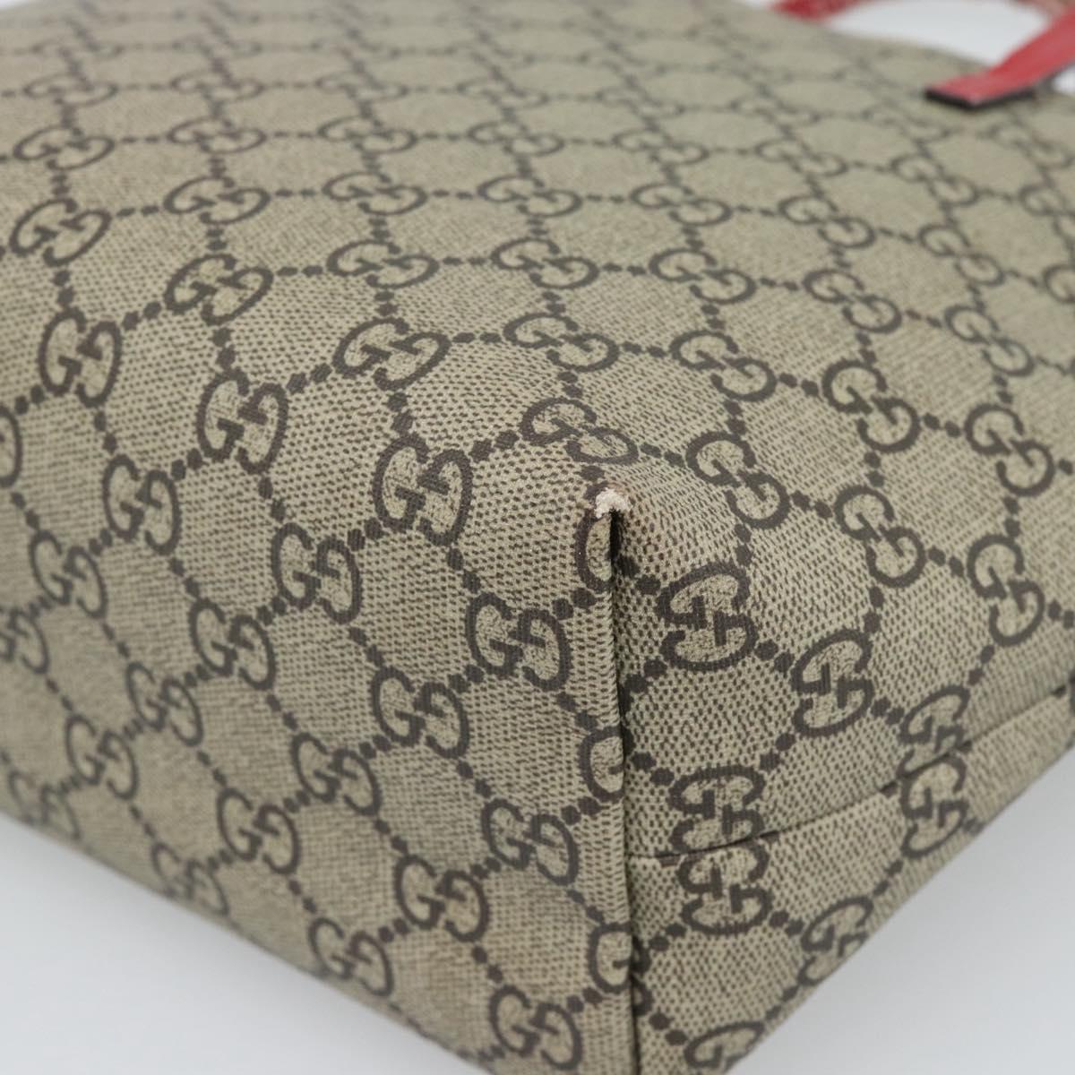 GUCCI GG Supreme Children's Hand Bag PVC Beige Silver 410812 Auth 193974
