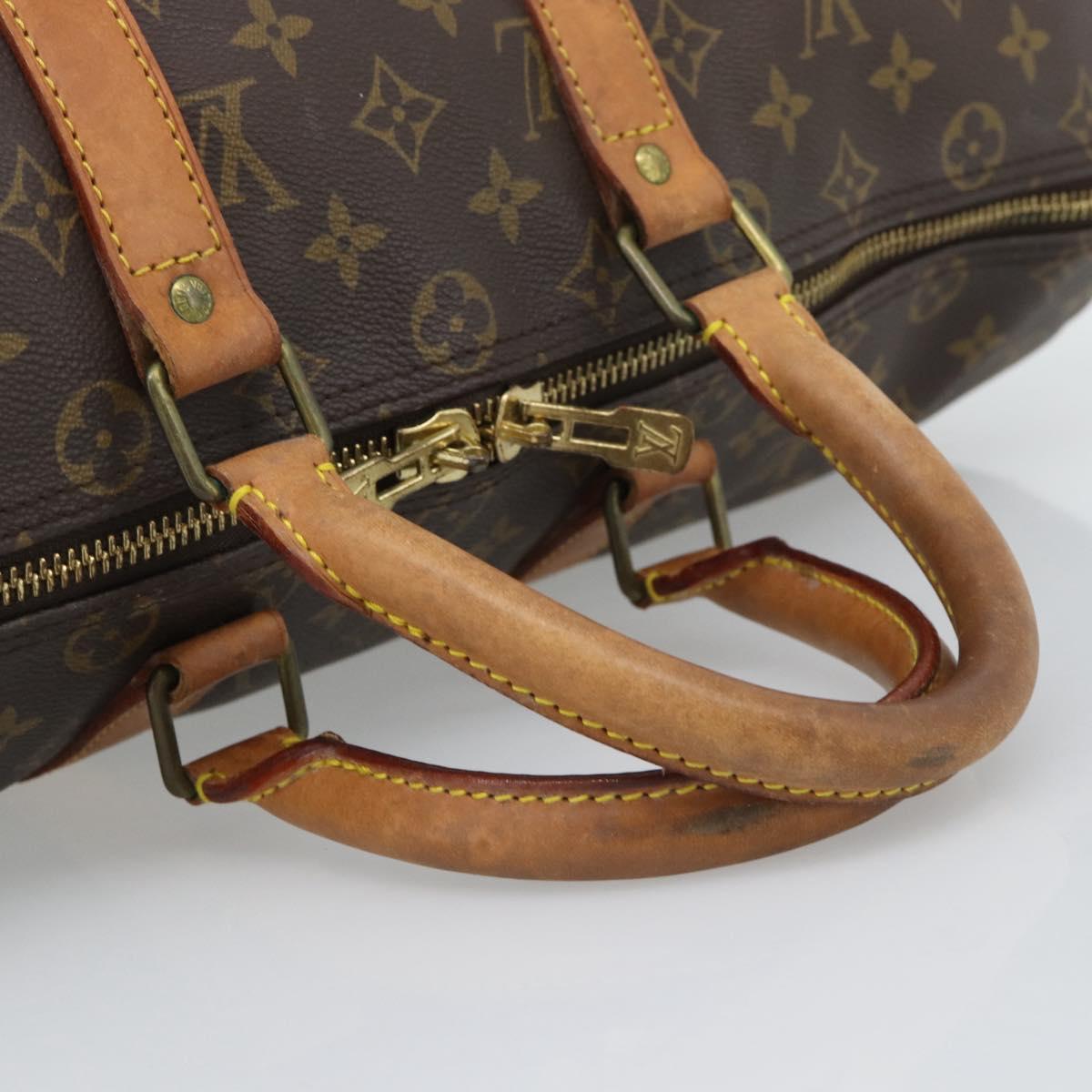 LOUIS VUITTON Monogram Keepall Bandouliere 45 Boston Bag M41418 LV Auth 193977