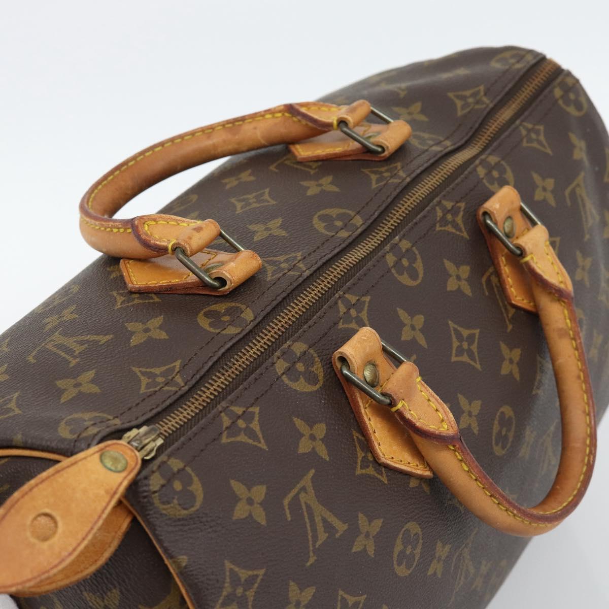 LOUIS VUITTON Monogram Speedy 35 Hand Bag M41524 LV Auth 193979A