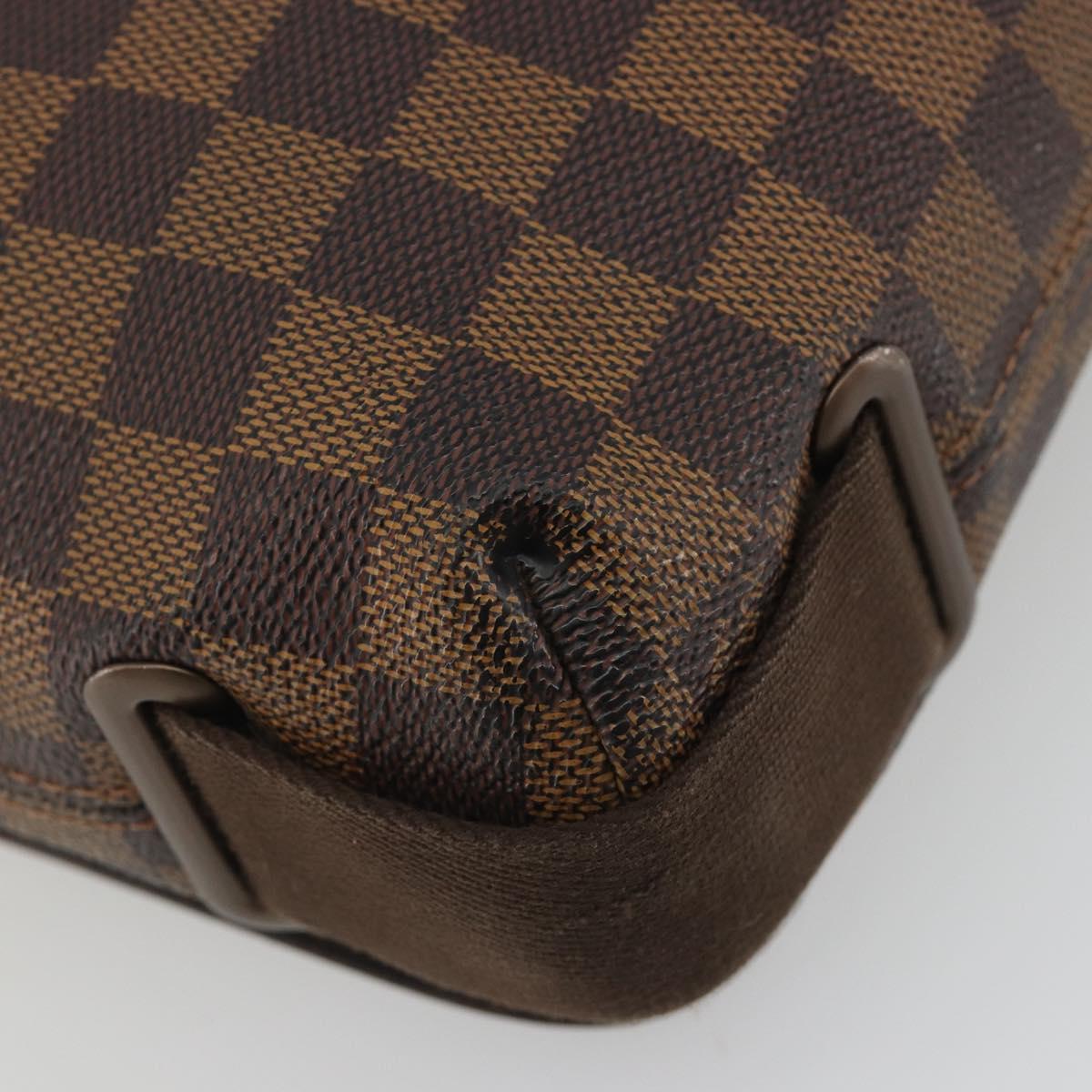 LOUIS VUITTON Damier Ebene Brooklyn PM Shoulder Bag N51210 LV Auth 193987