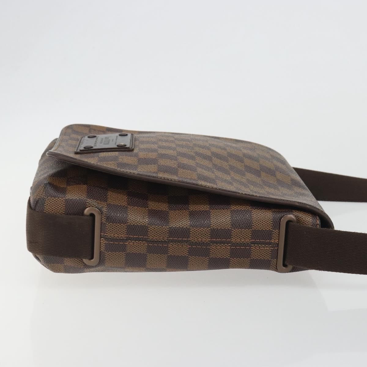 LOUIS VUITTON Damier Ebene Brooklyn PM Shoulder Bag N51210 LV Auth 193987