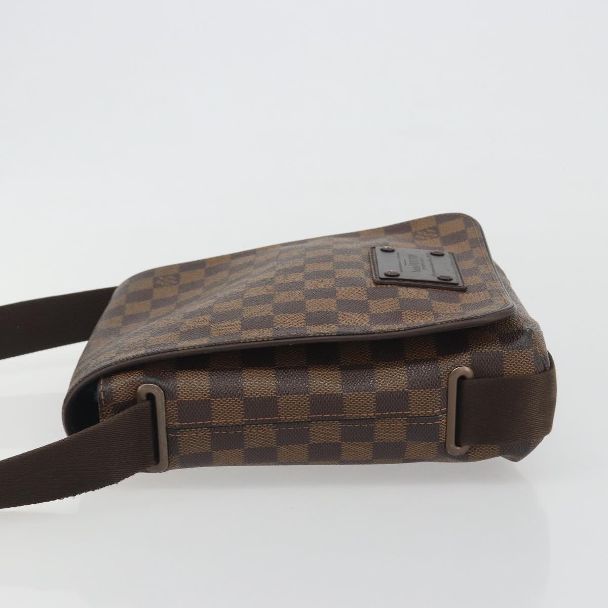 LOUIS VUITTON Damier Ebene Brooklyn PM Shoulder Bag N51210 LV Auth 193987