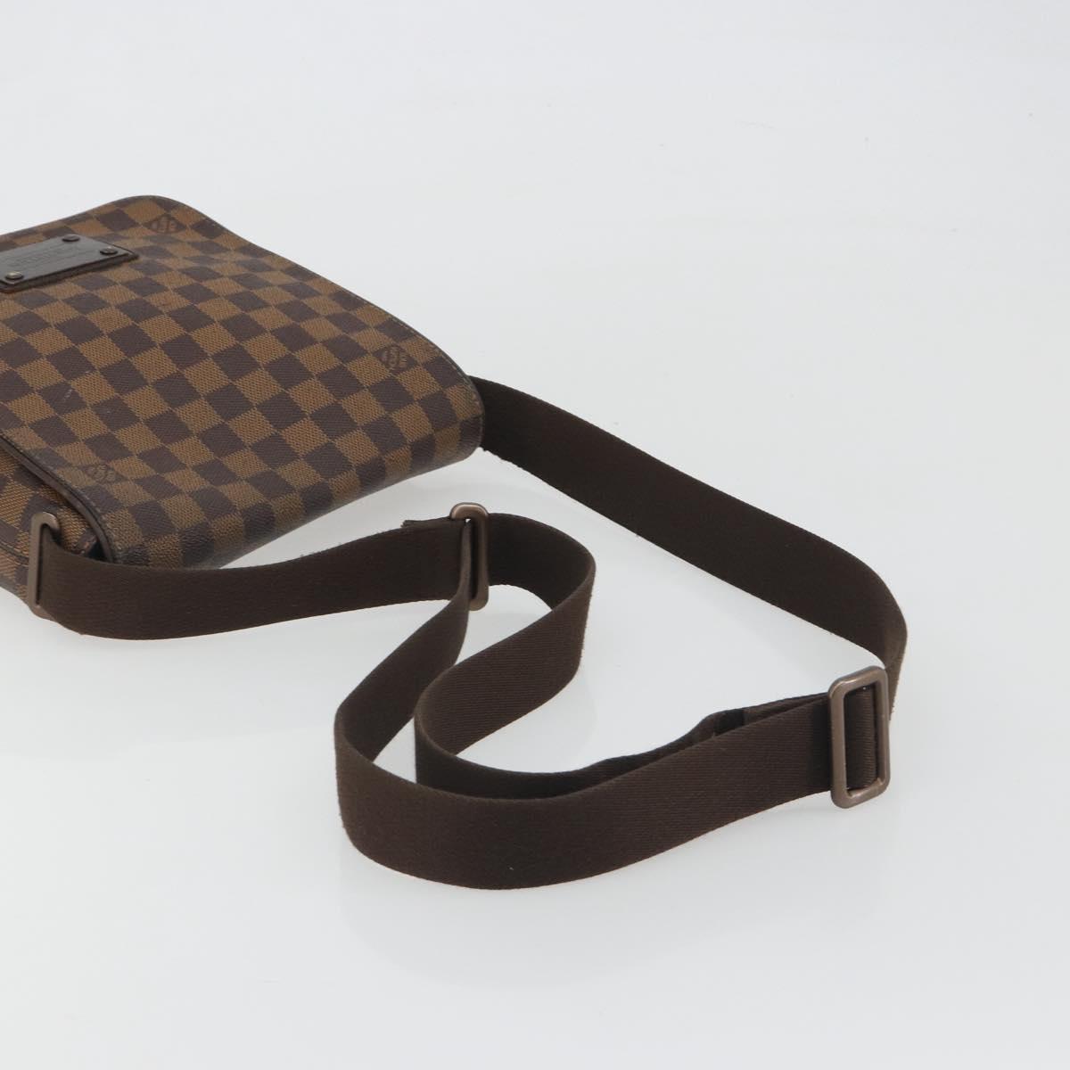 LOUIS VUITTON Damier Ebene Brooklyn PM Shoulder Bag N51210 LV Auth 193987
