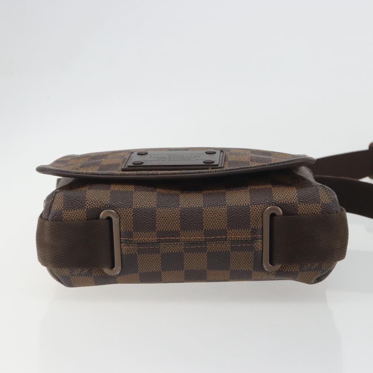 LOUIS VUITTON Damier Ebene Brooklyn PM Shoulder Bag N51210 LV Auth 193987