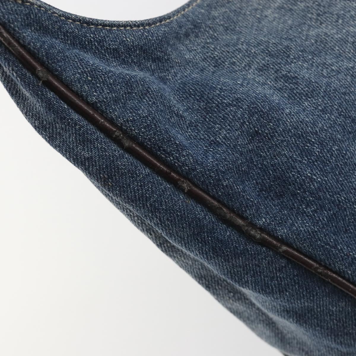 FENDI Hand Bag Denim Blue Auth 194002