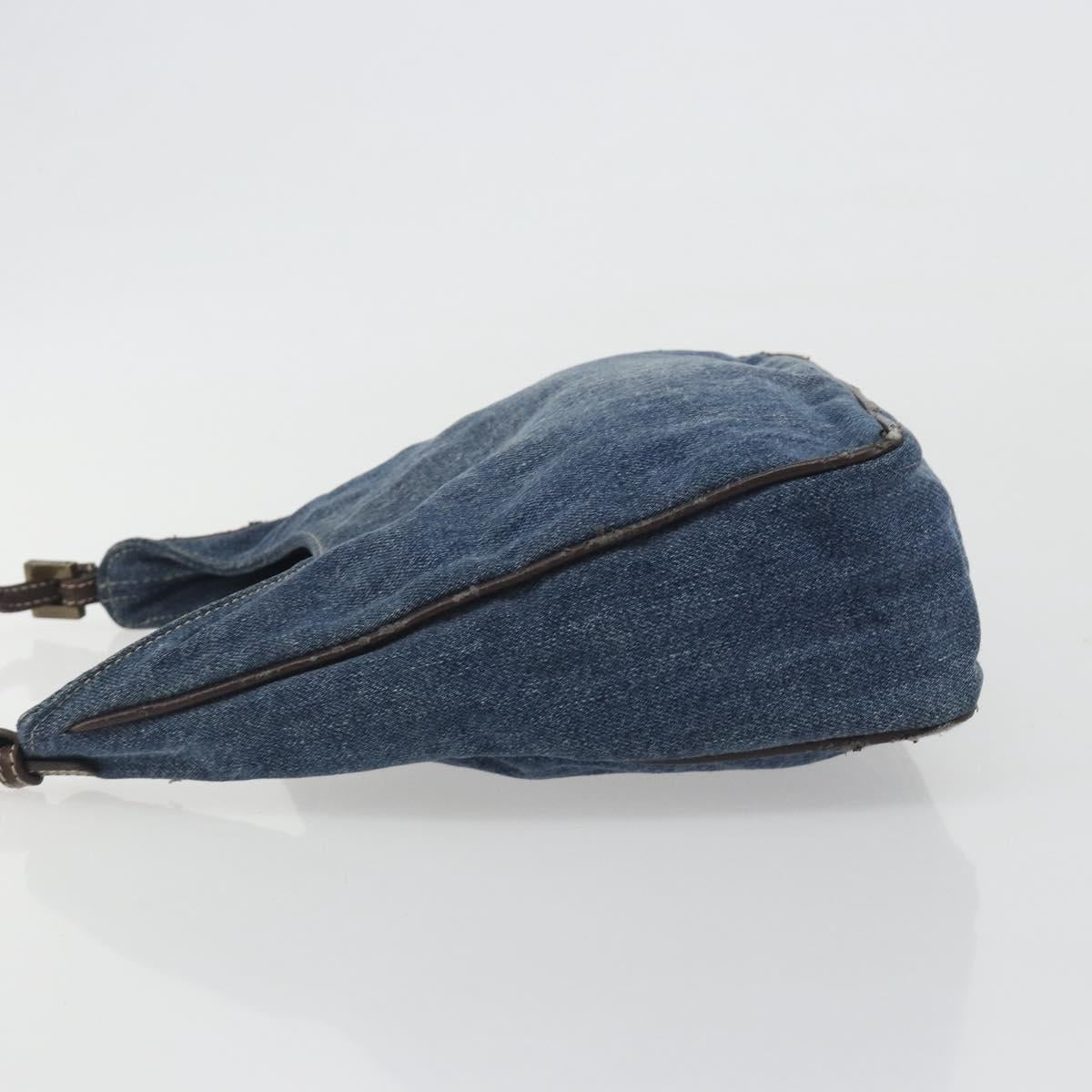 FENDI Hand Bag Denim Blue Auth 194002