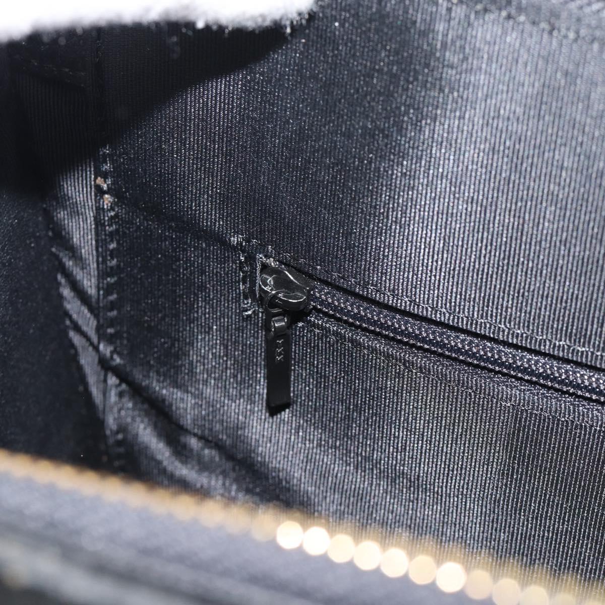 SAINT LAURENT Tote Bag Leather Black Gold Auth 194015