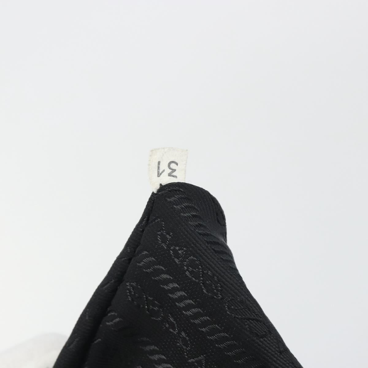 PRADA Hand Bag Nylon Black Silver Auth 194017