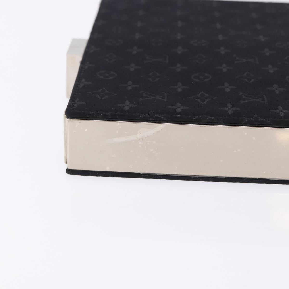 LOUIS VUITTON Monogram Satin Ange GM Hand Bag Black M92100 LV Auth 194018