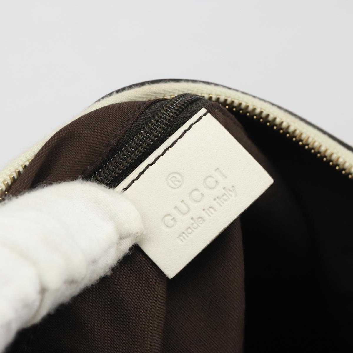 GUCCI GG Canvas Abbey Shoulder Bag Beige Gold 189833 Auth 194033V