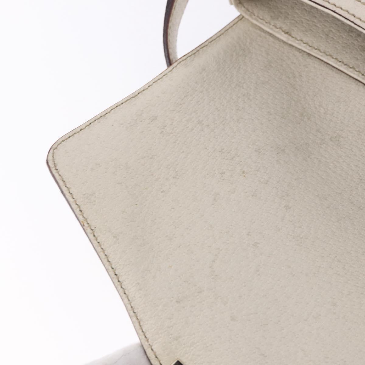 GUCCI GG Canvas Web Sherry Line Hand Bag Beige Gold 145999 Auth 194036V