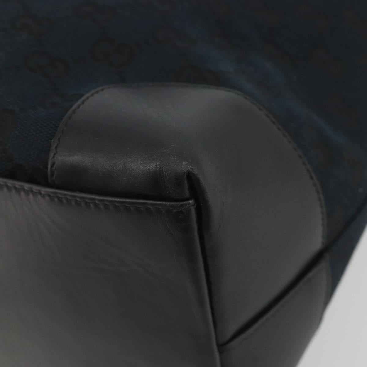 GUCCI GG Canvas Hand Bag Black 002 1121 1669 Auth 194041A