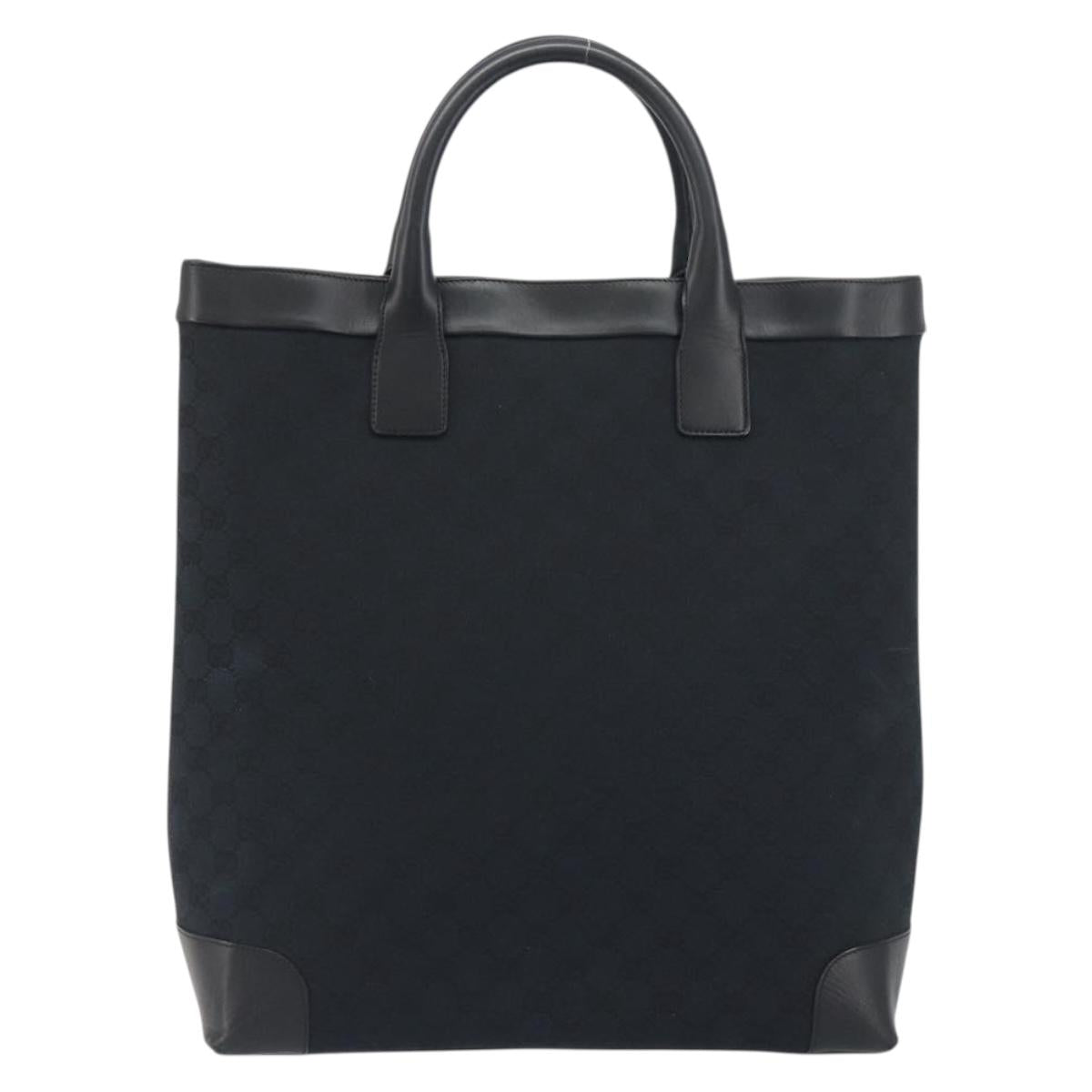 GUCCI GG Canvas Hand Bag Black 002 1121 1669 Auth 194041A