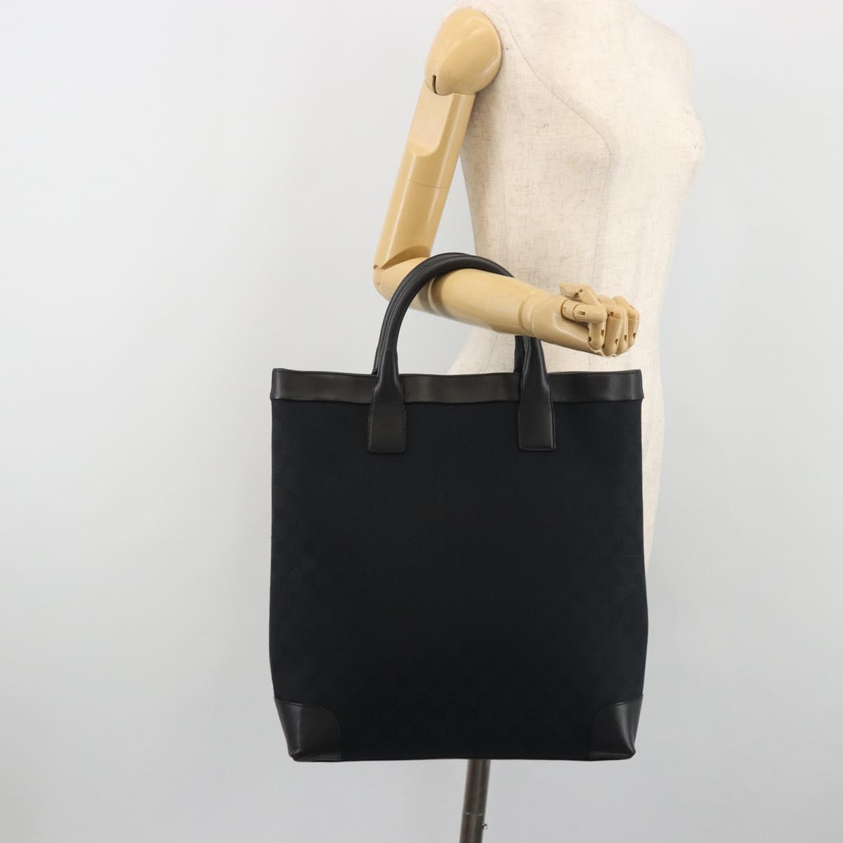 GUCCI GG Canvas Hand Bag Black 002 1121 1669 Auth 194041A