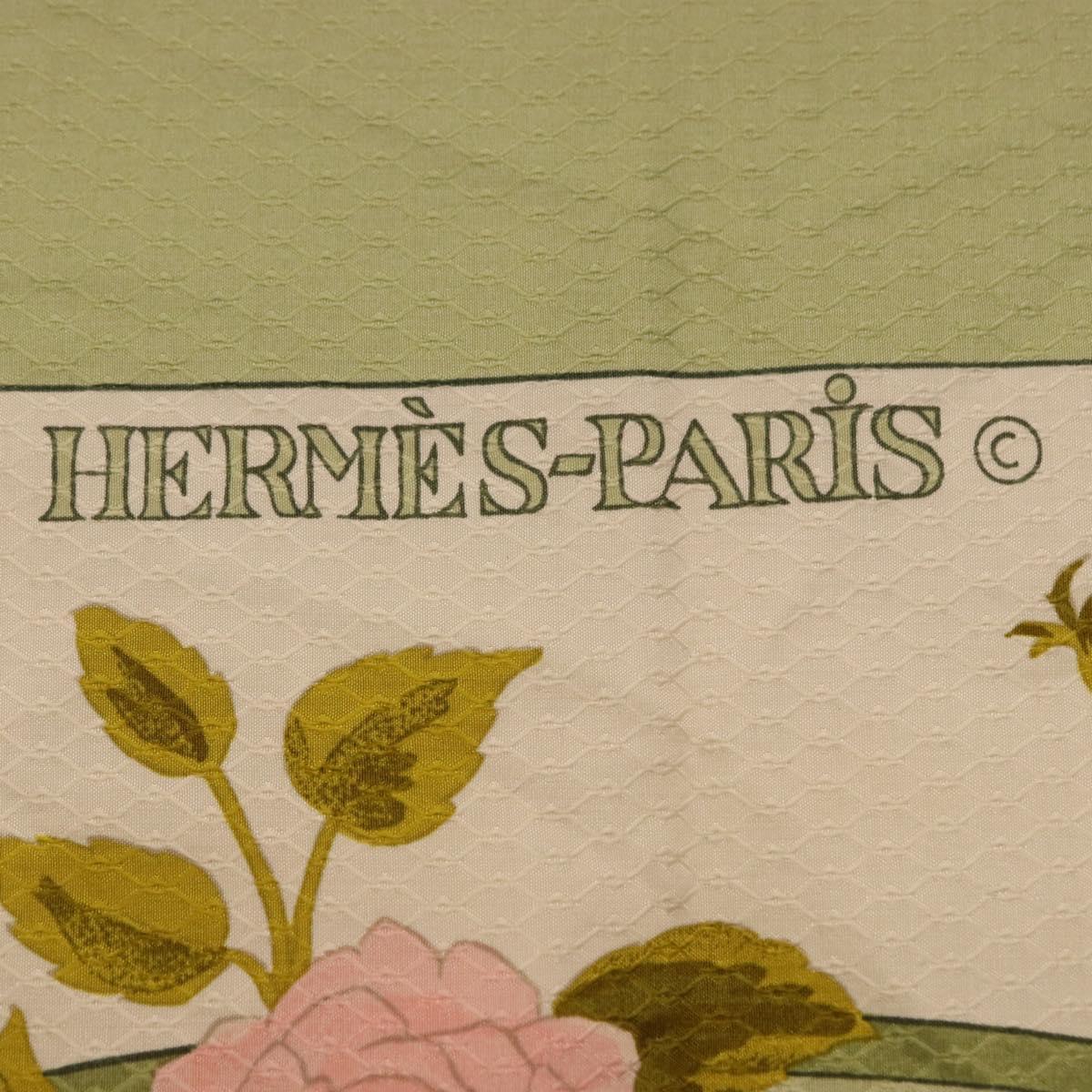 HERMES Carre 90 Scarf ROMANTiQUE Silk Green Auth 194042