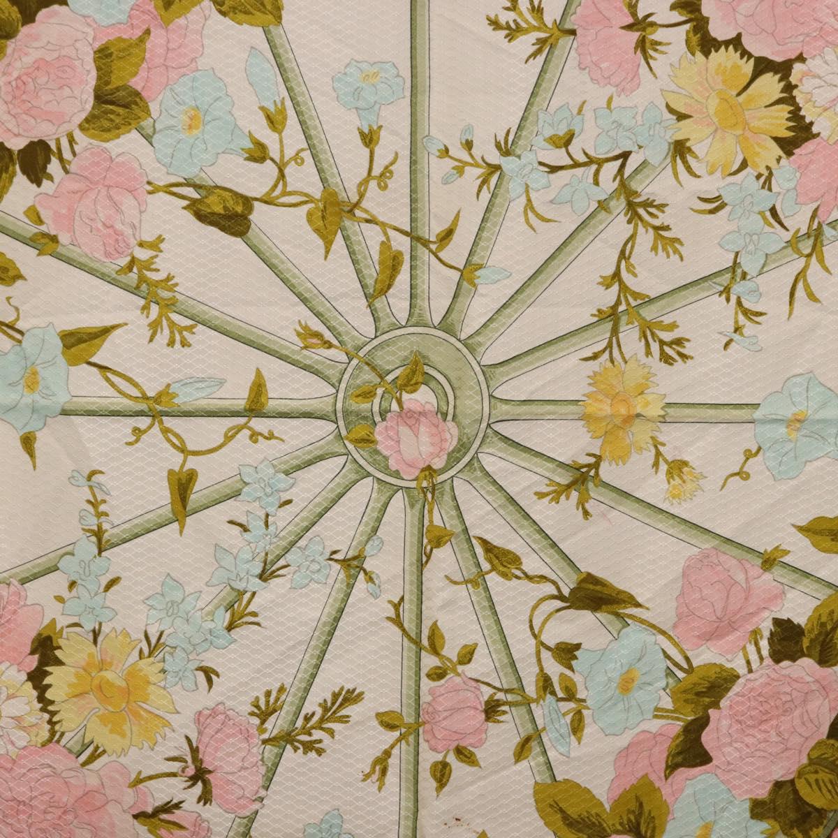HERMES Carre 90 Scarf ROMANTiQUE Silk Green Auth 194042