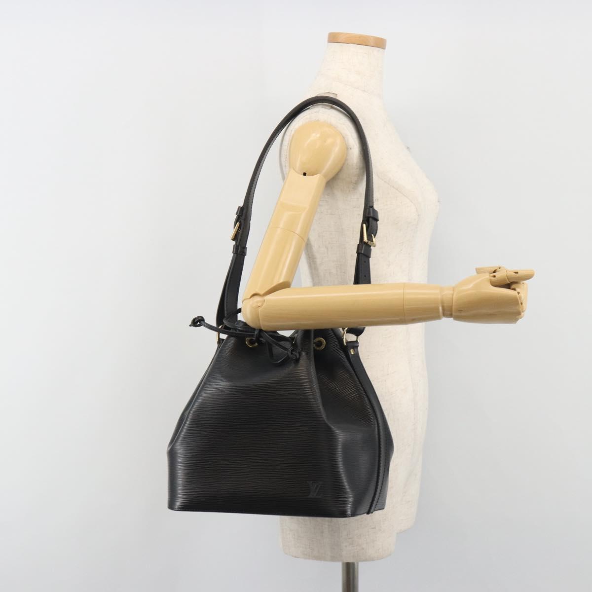 LOUIS VUITTON Epi Petit Noe Shoulder Bag Black M44102 LV Auth 194044V