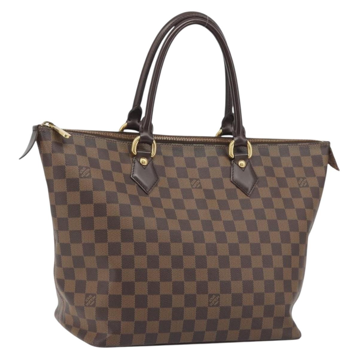 LOUIS VUITTON Damier Ebene Saleya MM Tote Bag N51182 LV Auth 194048V