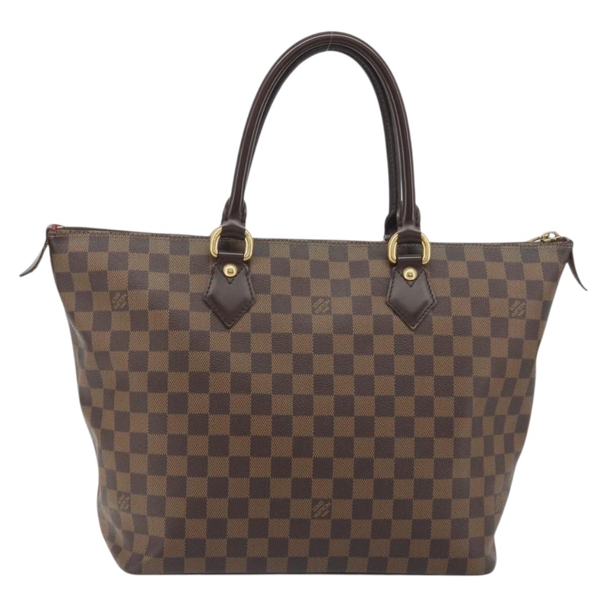 LOUIS VUITTON Damier Ebene Saleya MM Tote Bag N51182 LV Auth 194048V