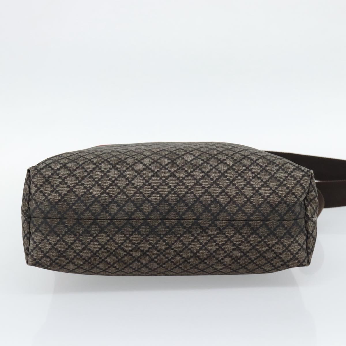 GUCCI Web Sherry Line Shoulder Bag Nylon Beige Silver 270410 Auth 194052