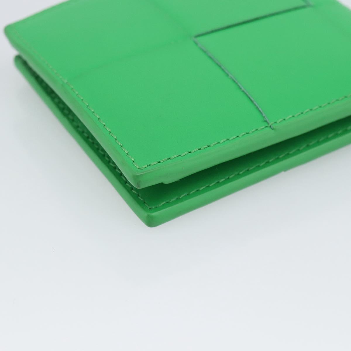 BOTTEGA VENETA MAXI INTRECCIATO Cassette Wallet Leather Green Auth 194056A