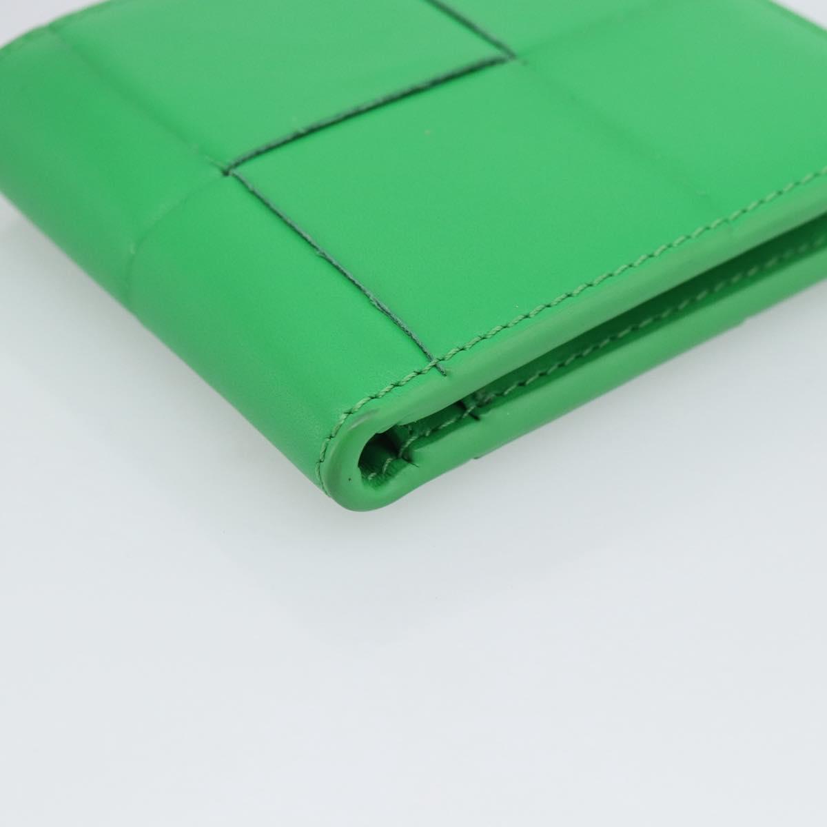 BOTTEGA VENETA MAXI INTRECCIATO Cassette Wallet Leather Green Auth 194056A
