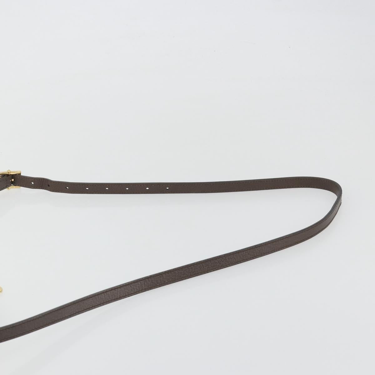 GUCCI GG Supreme Ophidia Sherry Line Bag PVC Beige Gold 499621 Auth 194060