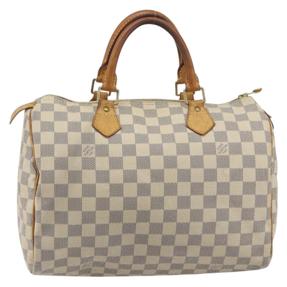 LOUIS VUITTON Damier Azur Speedy 30 Hand Bag N41533 LV Auth 194067
